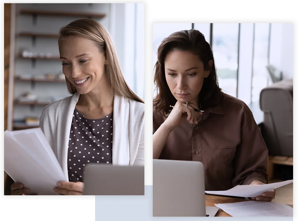 care managers looking at paperwork